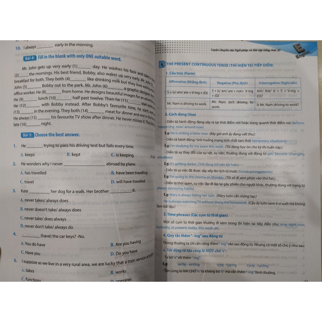 Sách - Luyện chuyên sâu ngữ pháp và bài tập tiếng anh lớp 10