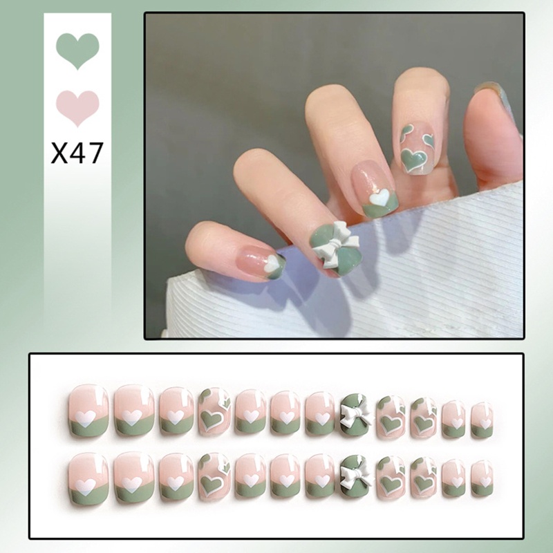 Bộ Móng Tay Giả Hình Vuông Bằng Acrylic Cho Nữ