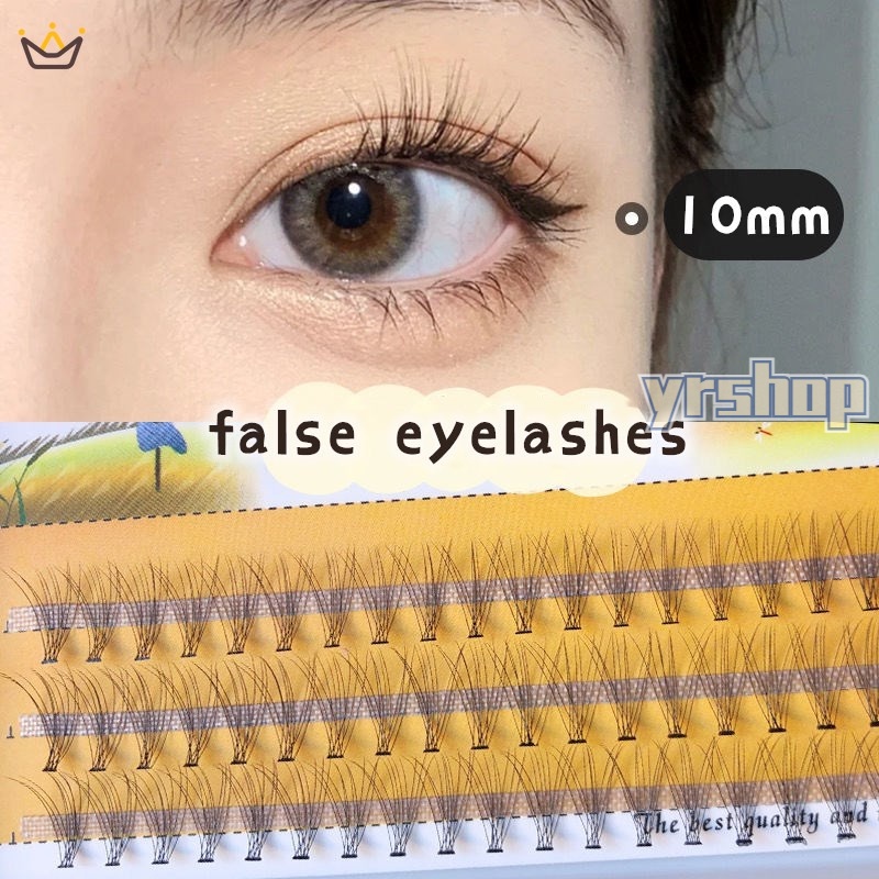 YRSHOP* Set 60 Lông Mi Giả Tự Nhiên 10d 8 10 12mm Kèm 1 Bộ Dụng Cụ Trang Điểm Cá Nhân