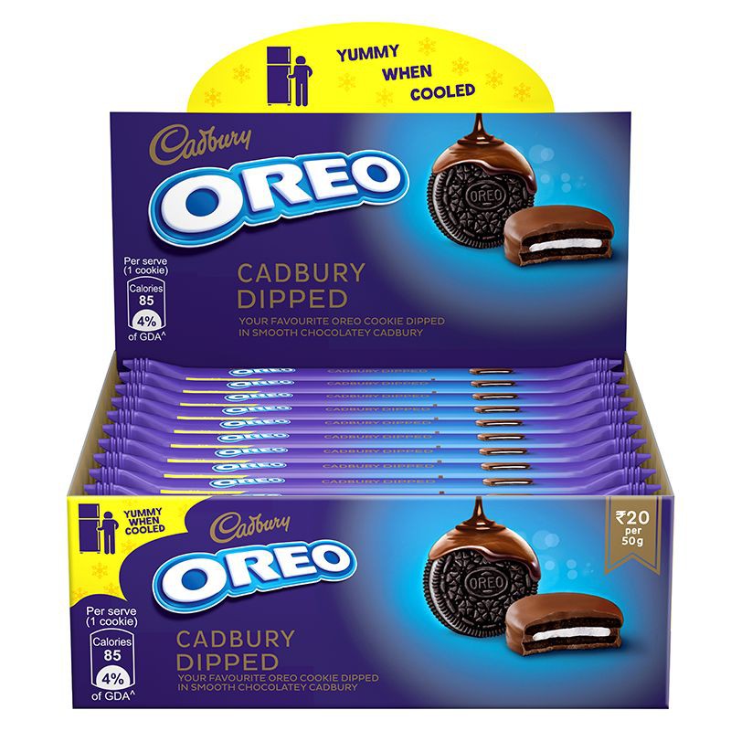 Bánh Quy Oreo Sôcôla Kẹp Kem Vị Vani Phủ Sôcôla Sữa 500G (10 Gói x 50G)