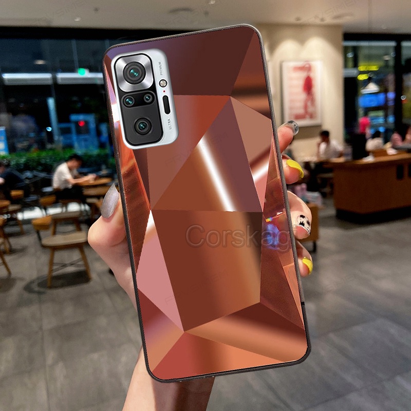 Ốp Điện Thoại Mặt Gương 3D Lấp Lánh Chống Sốc Cho Xiaomi Redmi Note 10S 10 Pro 4G Xiaomi Redmi Note 11S 11 Pro