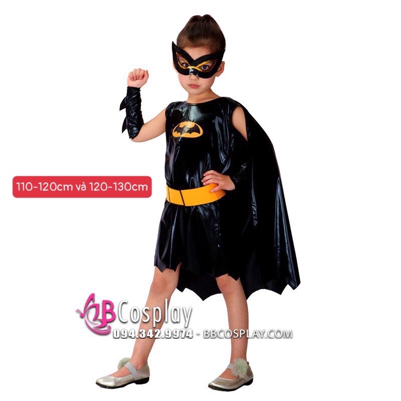 bộ batman halowen cho bé gái