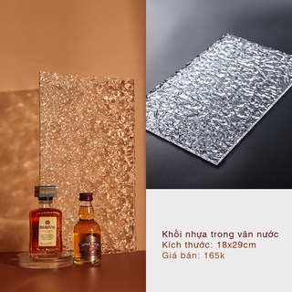 Khối nhựa trong suốt hình học - Đạo cụ chụp ảnh mỹ phẩm phụ kiện