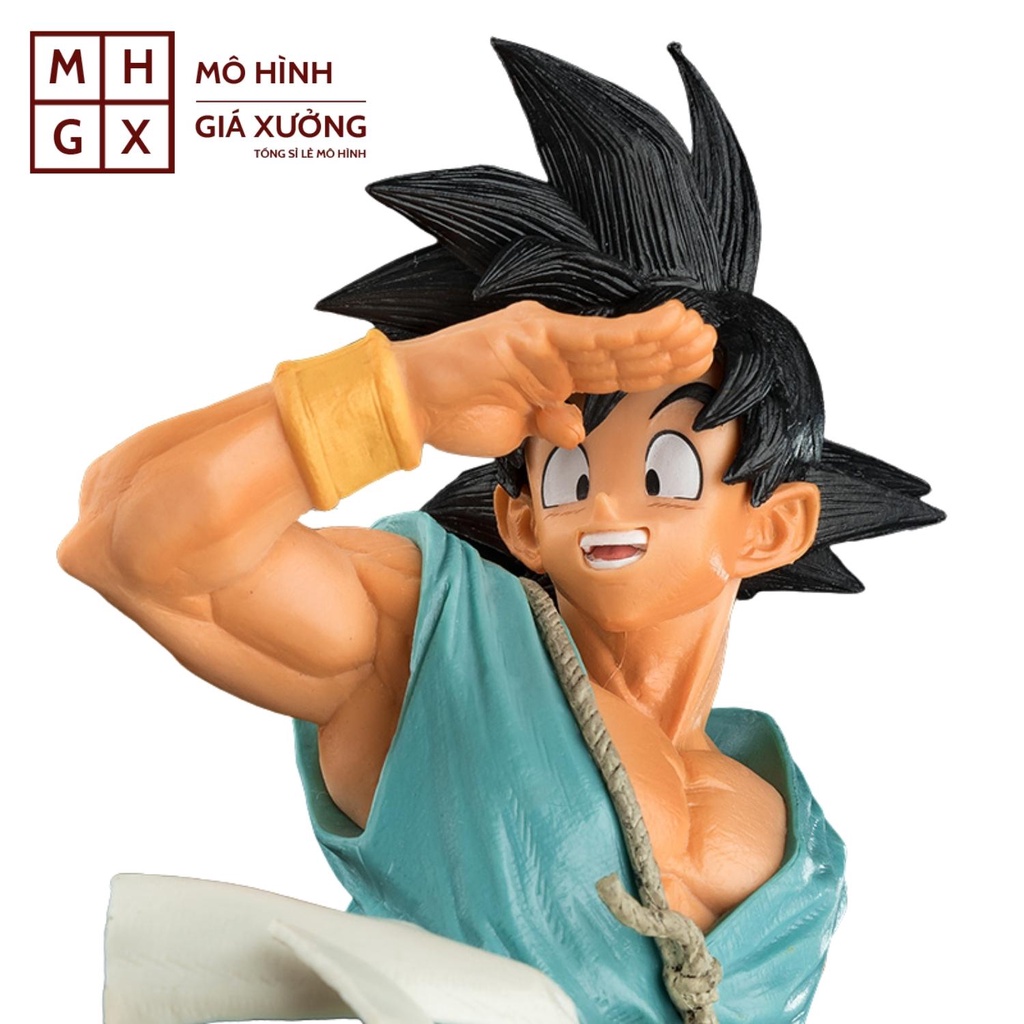 Mô hình Dragon Ball  SonGoku áo xanh cầm gậy cao 23cm , figure mô hình 7 viên ngọc rồng dragon ball , mô hình giá xưởng