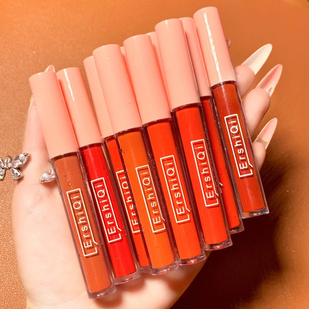 Set 10 Cây Son Kem Lì tint ERSHIQI Fluffy Lip Glaze | BigBuy360 - bigbuy360.vn