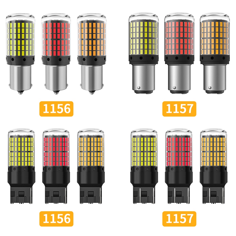 Set 2 Đèn LED Sương Mù 1156 BA15S BAU15S 1157 7440 7443 3014 144SMD Cho Xe Ô Tô
