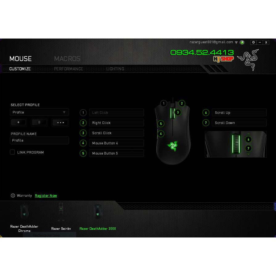 Chuột Razer DeathAdder 2000dpi mới nguyên seal