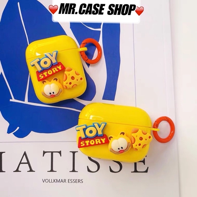 Case Airpods 1/2 /Pro Vỏ Ốp Tai Nghe Nhựa Dẻo Hoạt Hình Màu Xanh  - Mr.Case AirPods