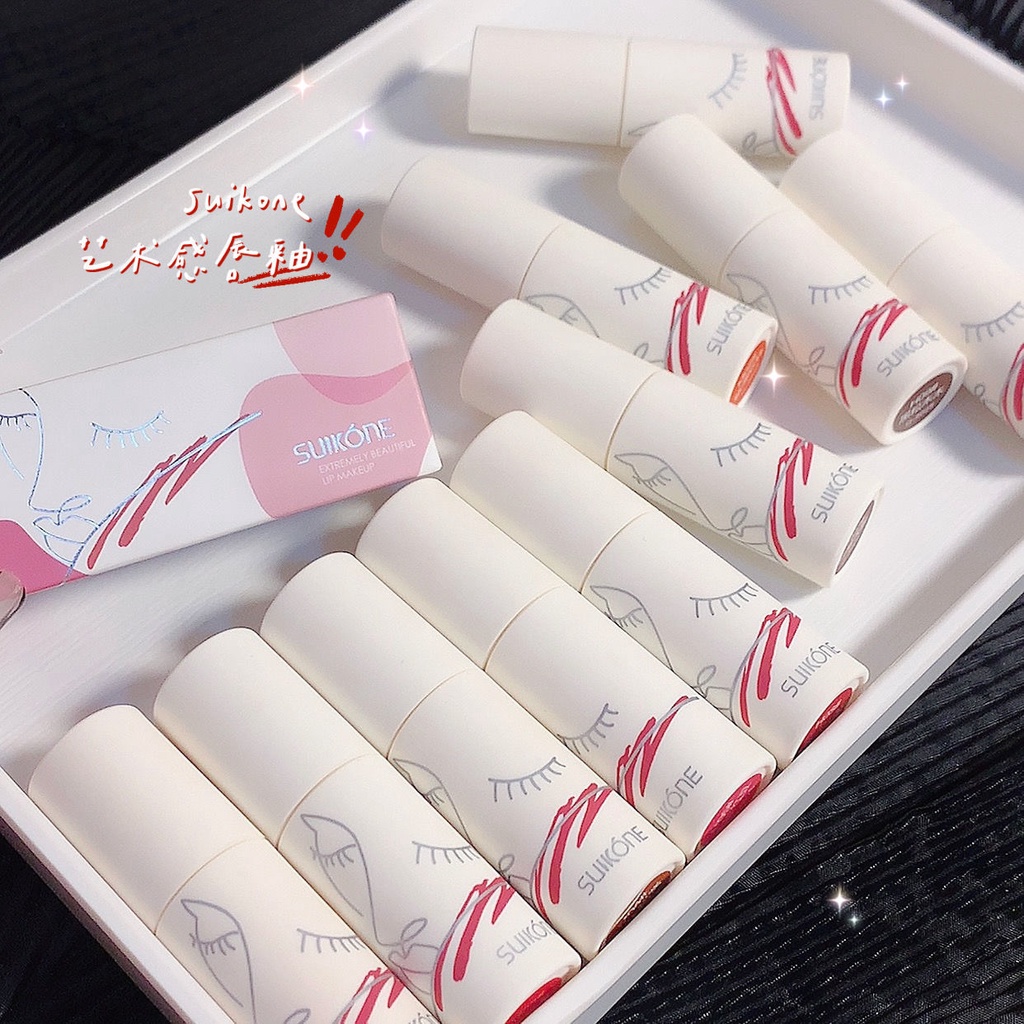 Son Môi Suikone 10 Màu Tùy Chọn Giúp Dưỡng Ẩm Cao Cấp