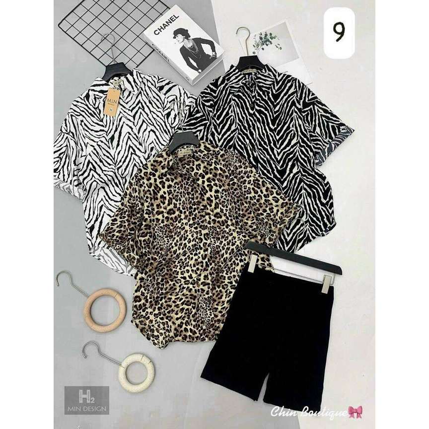 Set Áo Sơ Mi Họa Tiết + Quần Lửng