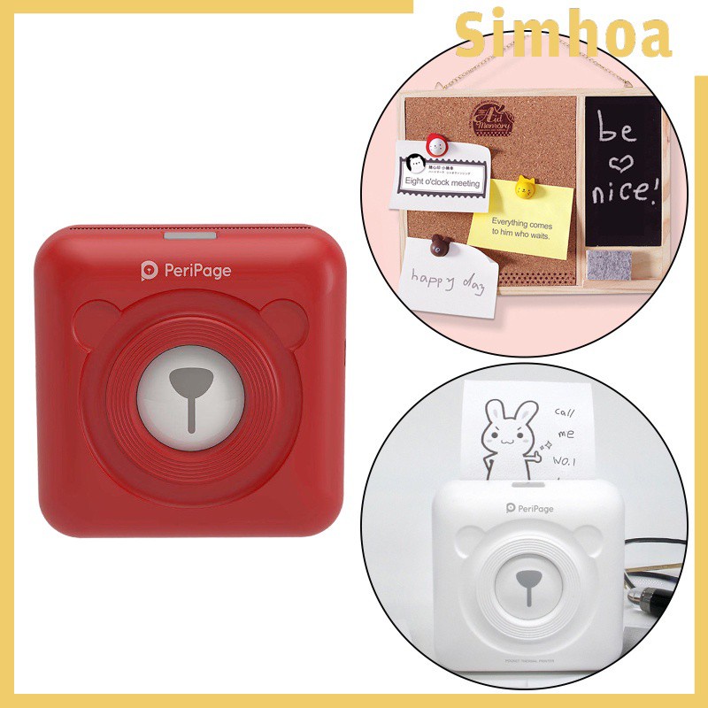 [SIMHOA] Bluetooth Thermal Printer 203DPI Sticker Tag Memo Mobile Printer