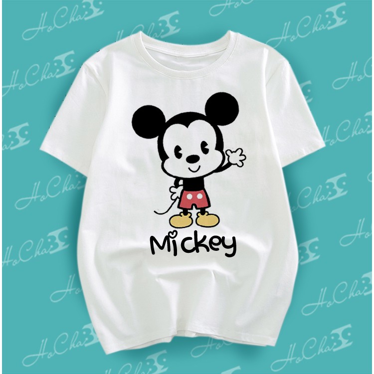 Bộ Áo Thun MICKEY Dễ Thương Cả Gia Đình | Ảnh Thật - Vải Dày Đẹp - May Dây Cổ Hàng Xuất Khẩu