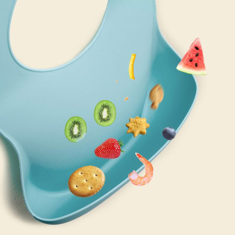 Yếm Ăn Silicone Chống Thấm Nước Có Thể Điều Chỉnh Dành Cho Bé