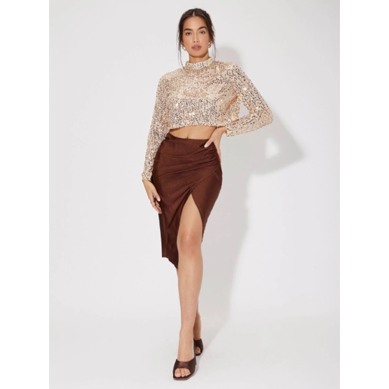 ÁO CROPTOP ĐÍNH SEQUIN LẤP LÁNH