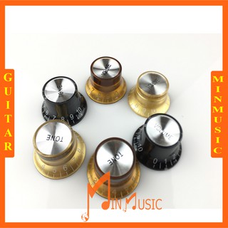 Bộ 4 Núm Nhựa 2volume ,2tone (dáng lespaul )