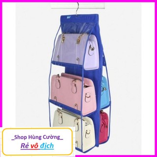 Giá treo để  Túi Xách 6 ngăn (tặng 3 móc dính 3d siêu chắc)