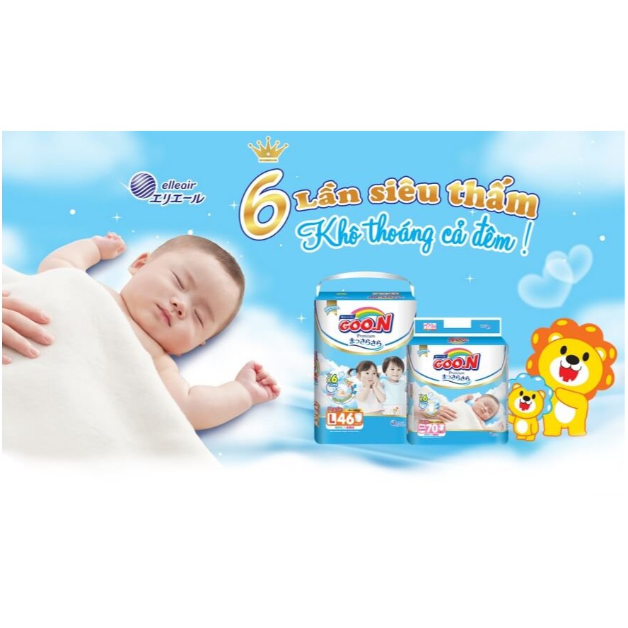[Mẫu Mới] Tã Bỉm Goon Premium Đại Dán, Quần M60/M56/L50/L46/XL46/XL42/XXL36/XXXL26 Miếng