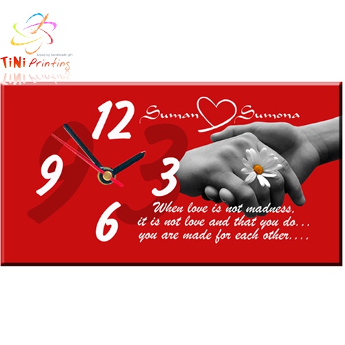 ĐỒNG HỒ IN HÌNH ĐỒNG HỒ THỦY TINH HÌNH CHỮ NHẬT (KHÔNG CÓ SỐ SẴN)