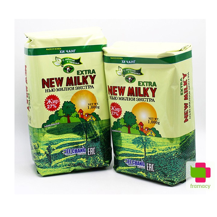 Sữa tươi béo New Milky Extra, Nga (1kg) tăng cân dạng bột