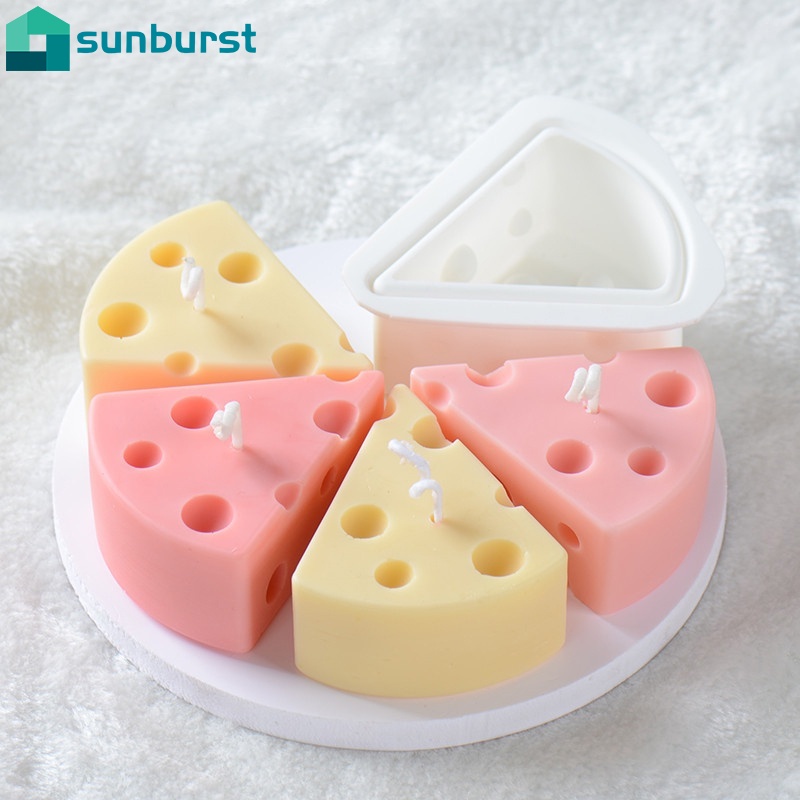 Khuôn silicone làm bánh kem thạch kẹo xà phòng sô cô la tạo hình phô mai 3D handmade