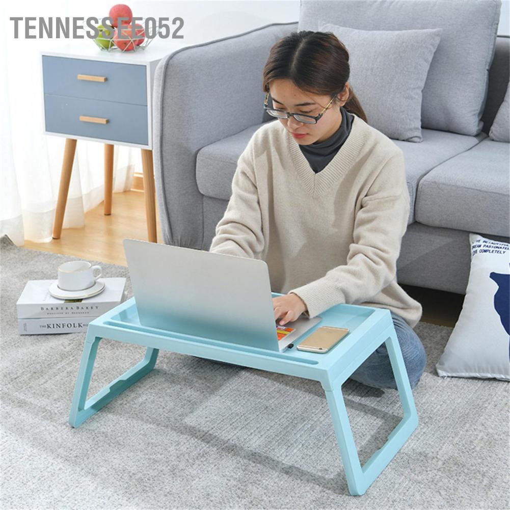 Bàn học/ làm việc trên giường để laptop có khe giữ điện thoại nhỏ gọn nhẹ có thể gấp lại