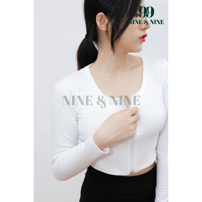 Áo Kiểu ⚠️ FREESHIP ⚠️ Croptop Tay Dài Thun Tăm Kéo Khóa Dáng Ôm - STORE 99 | BigBuy360 - bigbuy360.vn