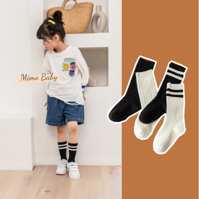 Tất vớ cao cổ kẻ sọc phong cách cho bé T31 Mimo Baby