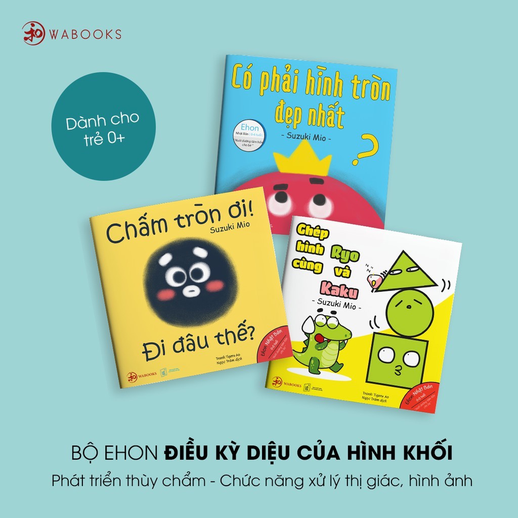 Sách Ehon Nhật Bản - Combo 7 cuốn Hình khối, Kuma - dành cho bé từ 2 tuổi