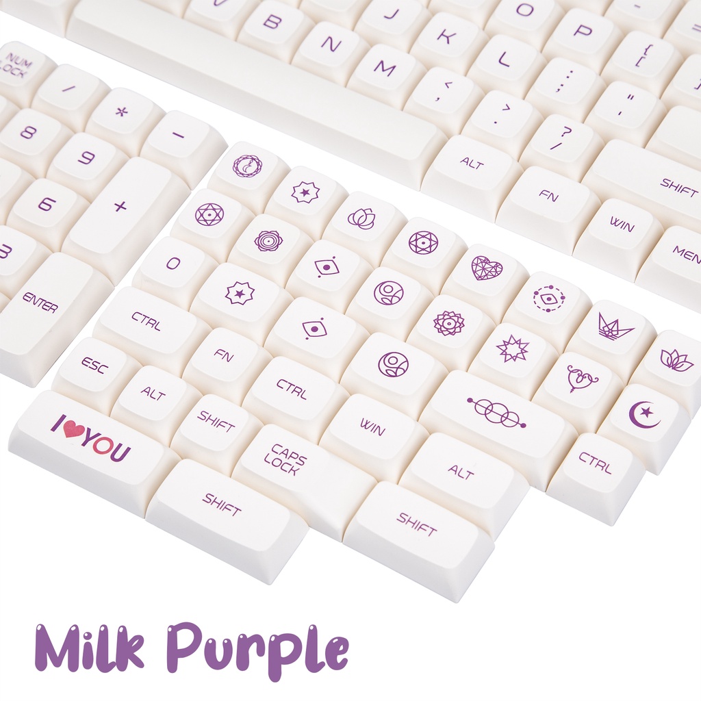 138 Phím Bộ XDA Cấu hình Bàn phím tùy chỉnh PBT ANSI Layout Keycaps Bộ cho Gateron Kailh Cherry MX Công tắc Bàn phím cơ