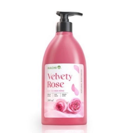 Sữa Tắm Chiết Xuất Hoa Hồng VELVETY ROSE- HACHI 500ML, 800ml [Chính Hãng] Sữa Tắm Hachi hoa hồng giúp da trắng sáng | BigBuy360 - bigbuy360.vn