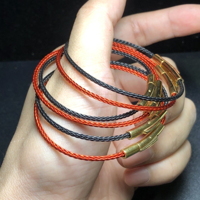 Dây Cáp Cứng Xịn Loại 1  - Làm vòng tay, mix charm - Màu đỏ và màu đen