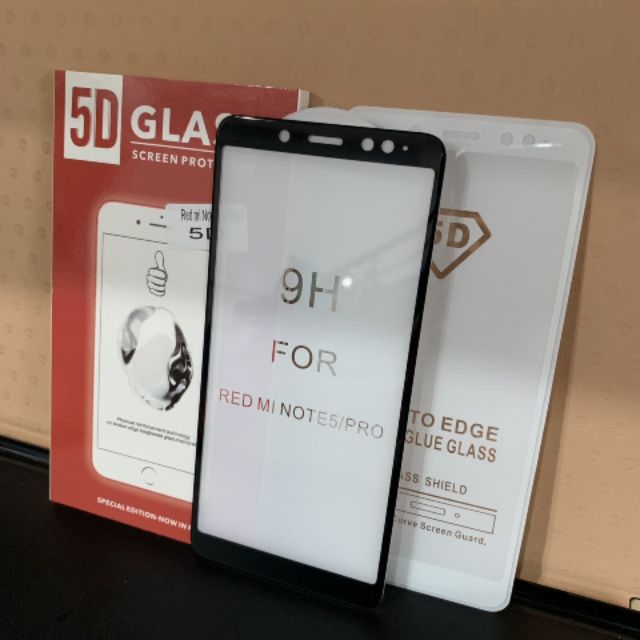 Dán full màn 5d xịn cho xiaomi Red mi note5 pro