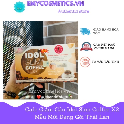 Idol slim coffee mẫu mới giảm mạnh X2 hộp 10 gói thái lan hàng chuẩn loại một