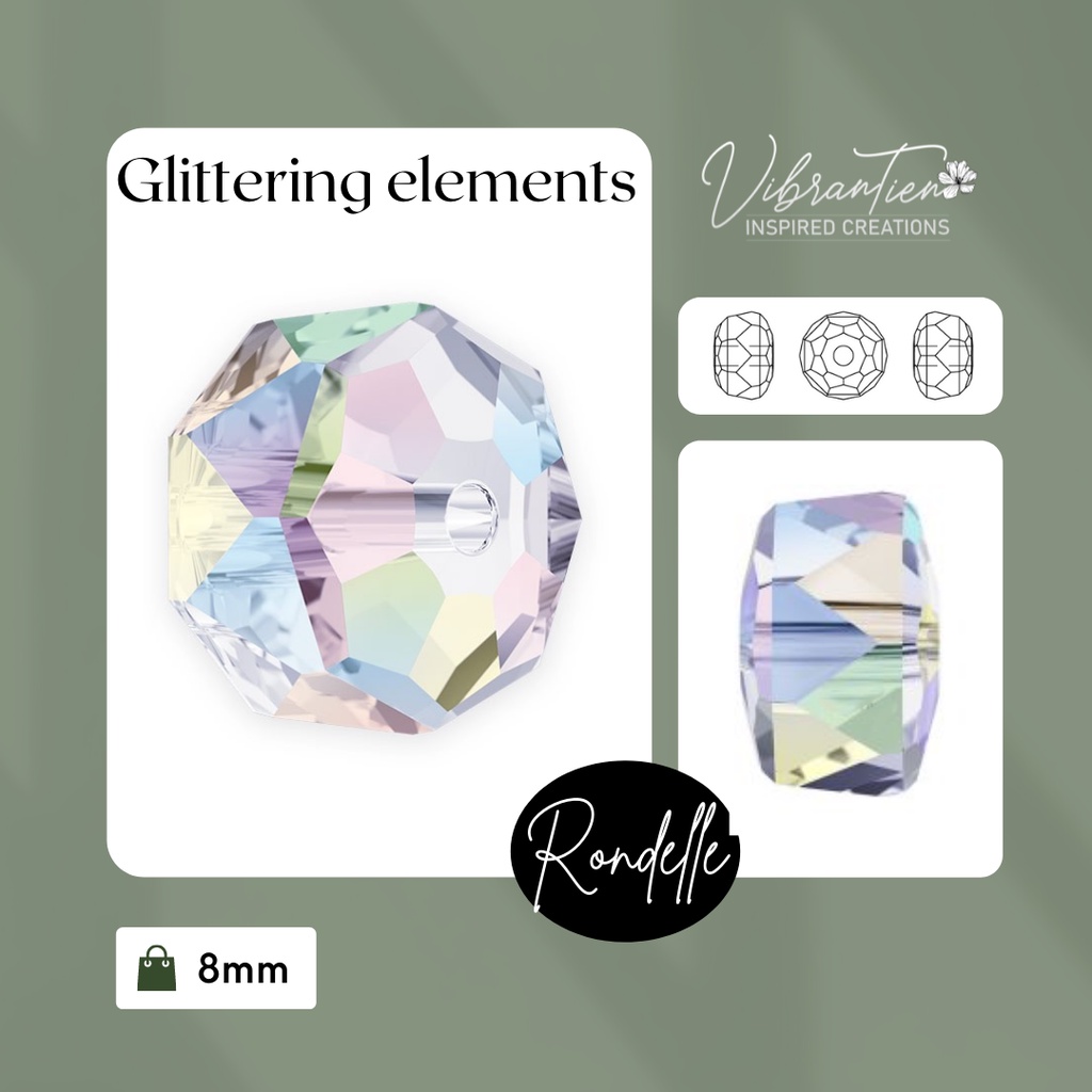 Combo 5/10/20/25 pha lê Áo bánh cam dẹt 6mm/8mm