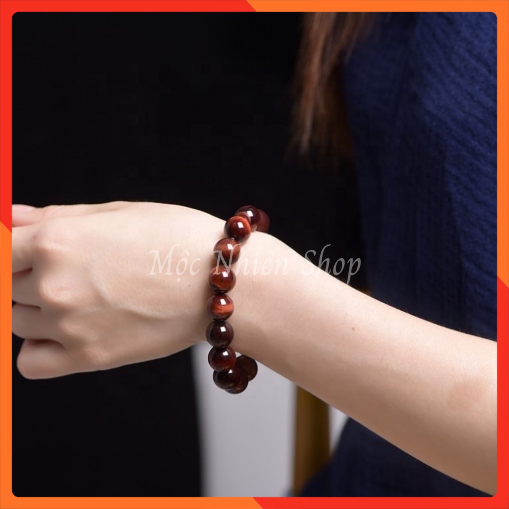 Vòng đá thạch anh mắt hổ nâu đỏ tiger eyes quarzt mệnh hỏa, thổ - nhiều cỡ li | BigBuy360 - bigbuy360.vn