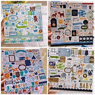 Sticker Baby Boy - chưa cắt, dùng trang trí love box, scrapbook, khung ảnh nổi