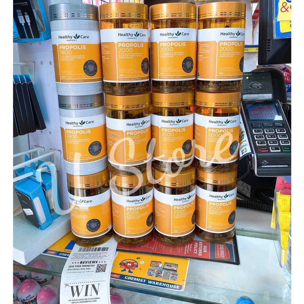 Viên Uống Keo Ong Healthy Care Propolis 3800 và Propolis 2000