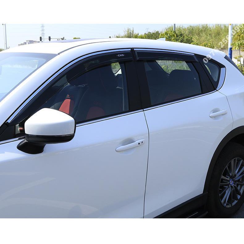 Vè che mưa chỉ mạ crom xe Mazda CX5, CX-5 đời 2018- 2022 Hàng đẹp
