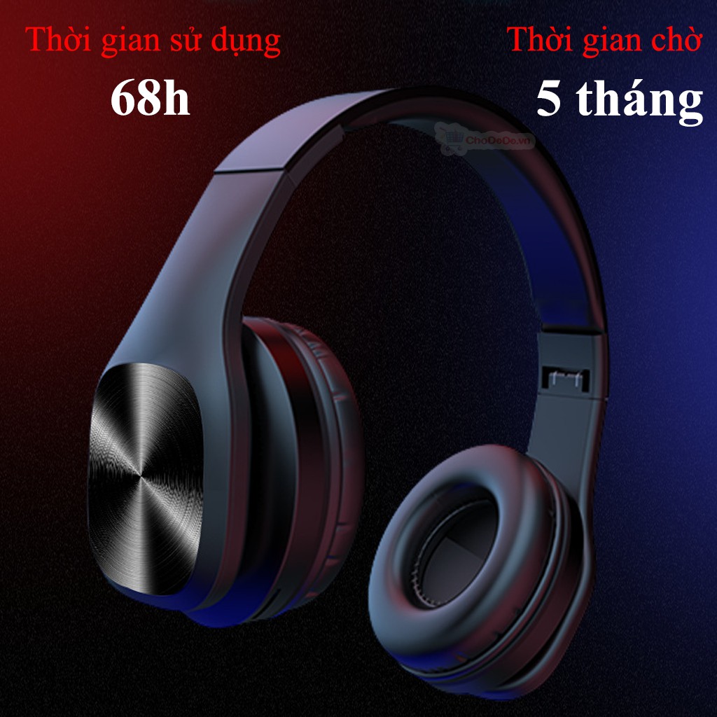 Tai nghe bluetooth cao cấp HP09, ôm kín tai, chống ồn, nghe nhạc cực hay, pin trâu dùng tới 68 tiếng
