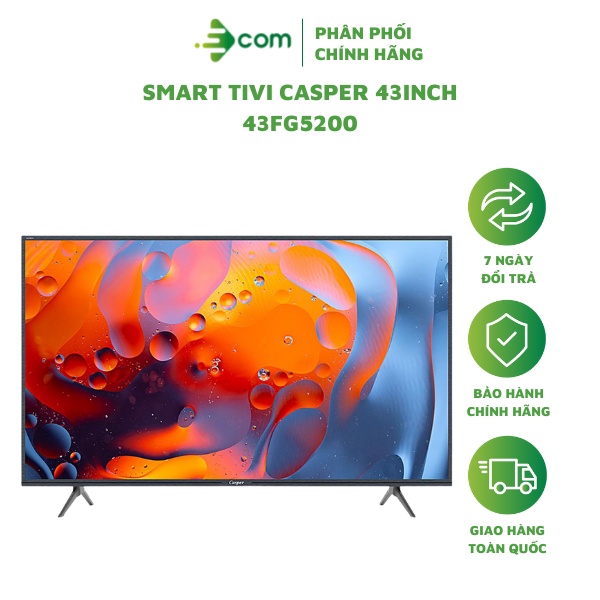 Smart Tivi Casper 43 inch 43FG5200 - Hàng chính hãng bảo hành 24 tháng - Tìm kiếm bằng giọng nói