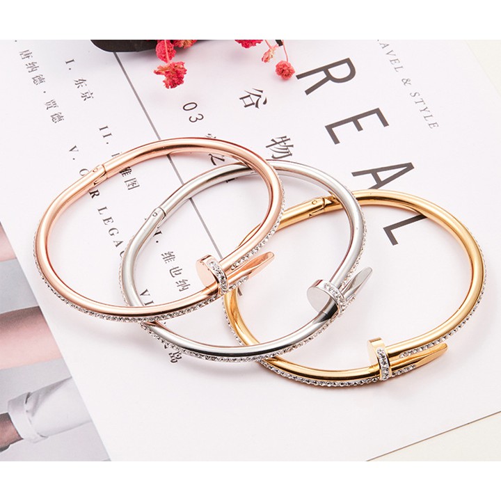 VÒNG TAY TITAN CAO CẤP CÂY ĐINH ĐÍNH ĐÁ SIÊU XINH PINKPINKLOVE