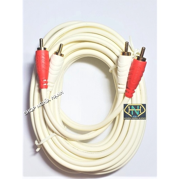 Dây Cáp loa 4 đầu AV hoa sen dài 1.8M 3M 5M 10M - Dây AV 4 đầu - Cáp AV 2 ra 2