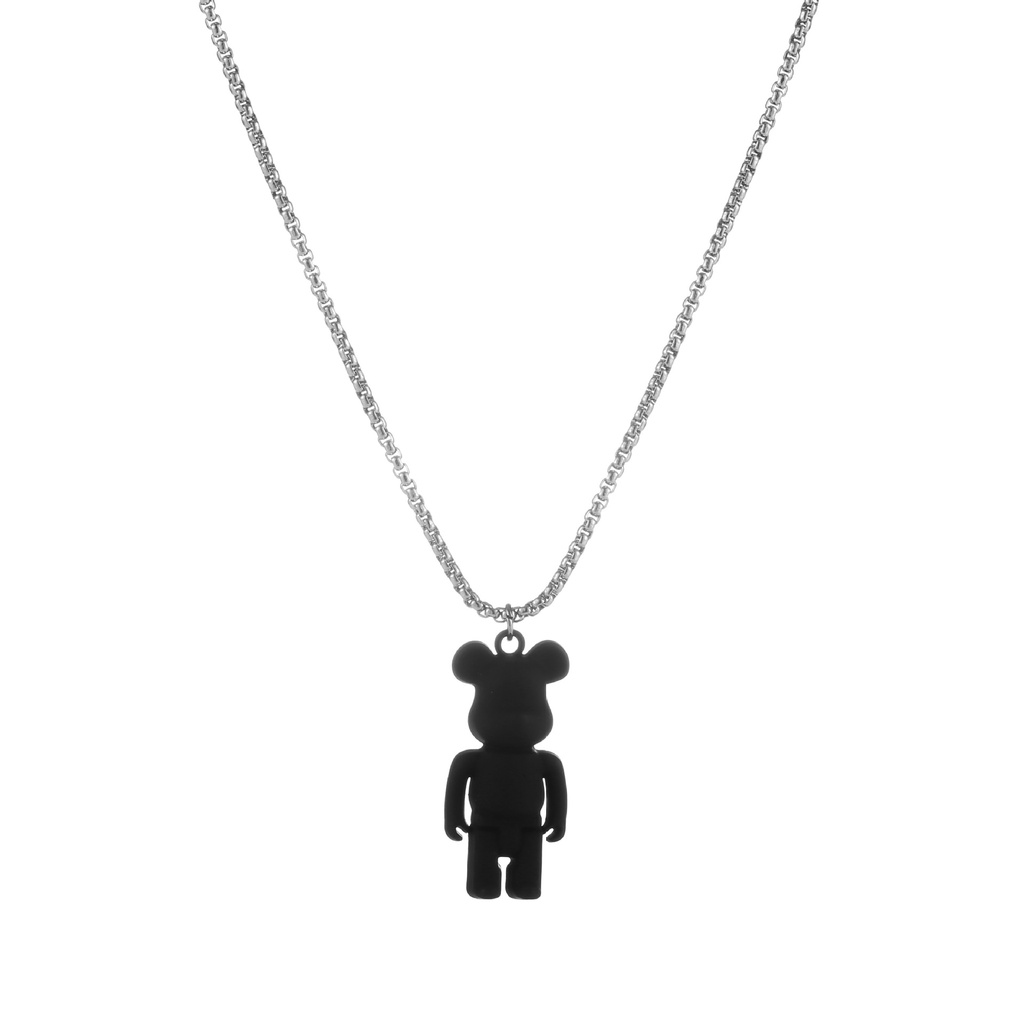 Dây chuyền mặt bearbrick thép không gỉ cực bền mama king