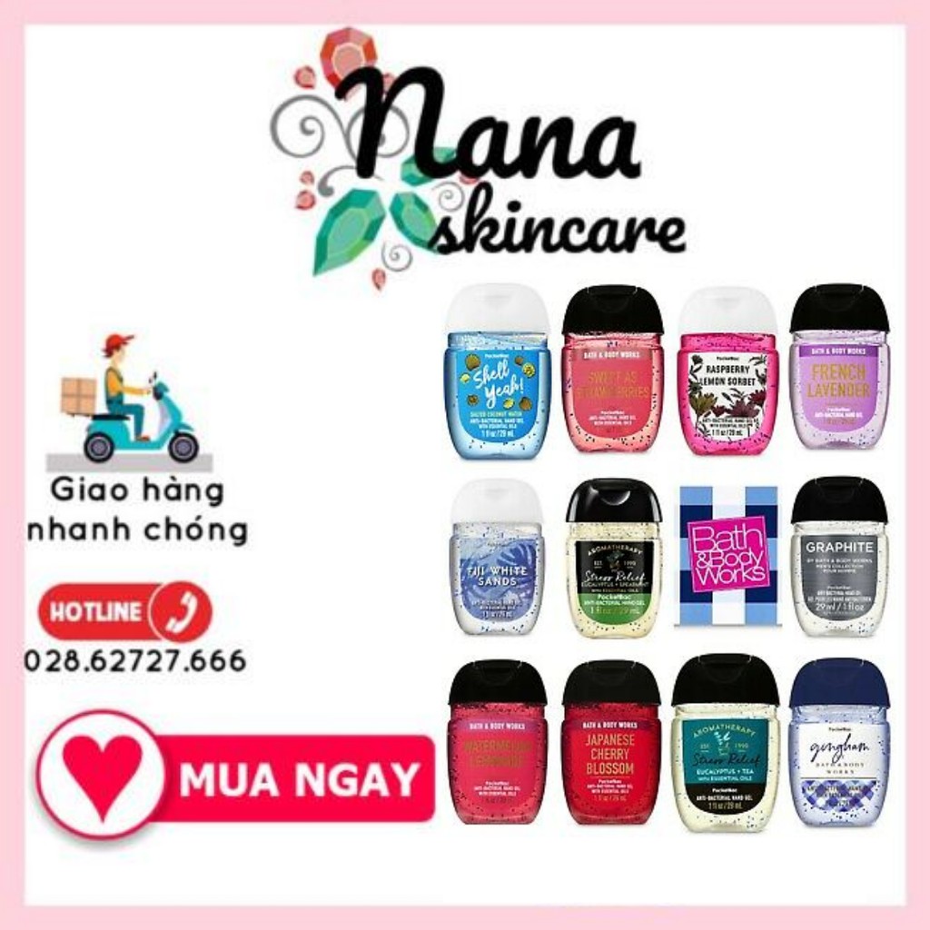 [Được Chọn Mùi] Gel rửa tay khô mini Bath and Body Works