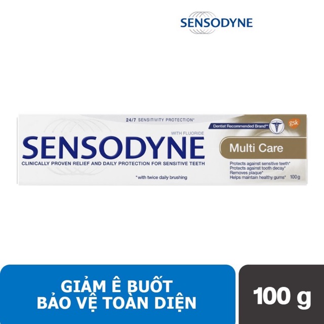 Sensodyne Multi Care (CHÍNH HÃNG) - Kem đánh răng bảo vệ toàn diện, giảm ê buốt, sâu răng, loại mảng bám