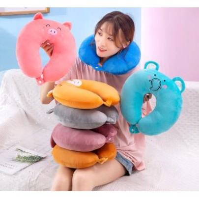 Gối kê cổ chữ U nhiều mẫu nhiều màu tiện lợi khi đi du lich, văn phòng ( tiện ich 68)