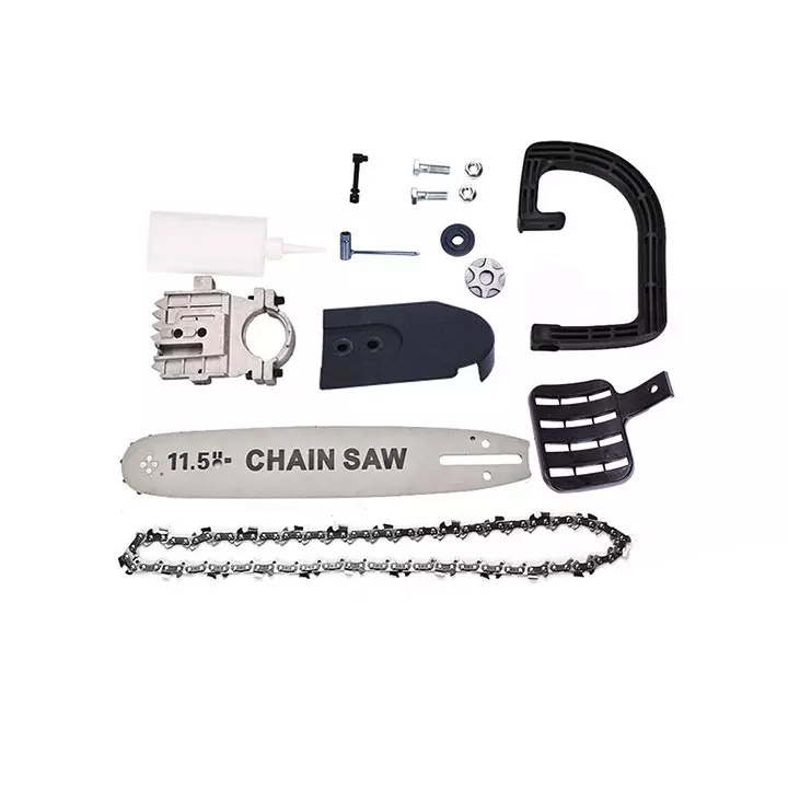 Lam xích gắn máy mài - Bộ cưa xích gắn máy mài, máy cưa cây cầm tay, lưỡi cưa xích gắn máy mài