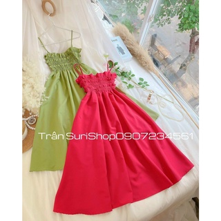 Đầm maxi đan dây đi biển