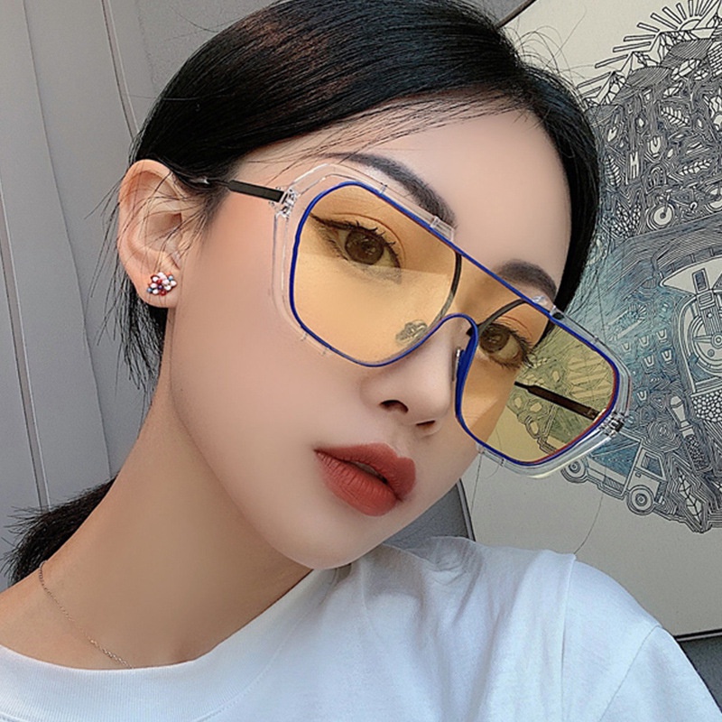 Kính Mát Chống Ánh Sáng Xanh Họa Tiết Chữ Thời Trang Dành Cho Nữ