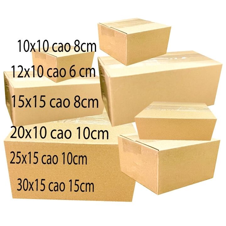 hộp carton đóng hàng nhiều size